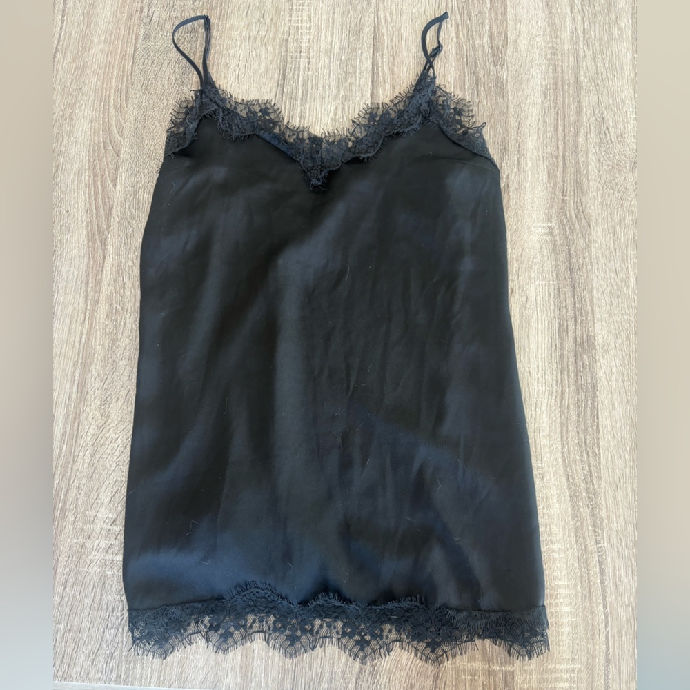 Lace satin mini dress